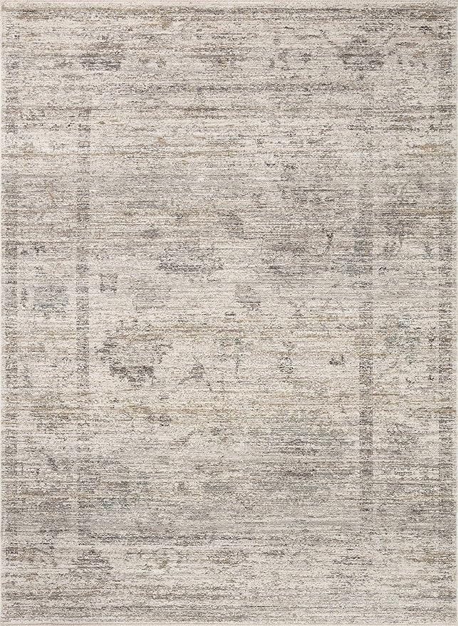 Loloi Magnolia Home by Joanna Gaines Millie Collection MIE-01 Silver/Dove 2'-7" x 10'-0", .25" Pile Height, Runner Rug