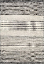 Mark&Day Wool Rugs, 6x9 Tervoort Global Black Area Rug, Blue Beige Carpet for Living Room, Bedroom or Kitchen (6' x 9')