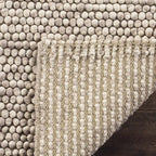 SAFAVIEH Natura Collection Area Rug - 3' Square, Beige, Handmade Wool Blend, Textured Design, Ideal for Living Room, Bedroom, Dining Space (NAT620B)