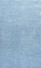 JONATHAN Y Haze Solid Low-Pile Classic Blue Indoor Area Rug 5x8, Coastal,Bohemian,Minimalist,Classic, Easy-Cleaning for Living Room,Bedroom,Kitchen,Pet Friendly,Non-Shedding (SEU100F-5)