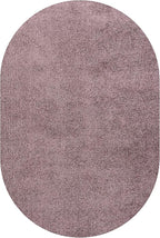 Eyely UES100R-6OV Supersoft Haze Solid Low-Pile Indoor Area Rug, Coastal, Bohemian, Minimalist, Classic, Casual for Bedroom,Kitchen,Living Room,Non Shedding,Easy-Washing, Purple, 6 X 9 Oval