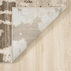 Abani Terra Area Rug for Living Room, Bedroom - Abstract Pattern - Brown Cream - 4' x 6' - Durable & Easy to Clean