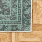 Ambesonne Folk Art Decorative Rug, Bohemian Eastern Culture Ornament in Summer Tones Abstract Flourish, Quality Carpet for Bedroom Dorm and Living Room, 2' x 5', Dark Cadet