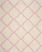SAFAVIEH Dallas Shag Collection Area Rug - 10' x 14', Ivory & Light Pink, Trellis Design, Non-Shedding & Easy Care, 1.5-inch Thick Ideal for High Traffic Areas in Living Room, Bedroom (SGD257P)