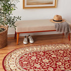 Unique Loom Voyage Collection Traditional Oriental Classic Intricate Design Area Rug (4' 0 x 6' 0 Oval, Red/Gold)