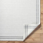 Mark&Day Wool Rugs, 2x8 Janmichael Cottage Light Silver/Charcoal Runner Area Rug, Silver Grey Carpet for Hallway, Kitchen, Bedroom or Living Room (2'6" x 8' Runner)
