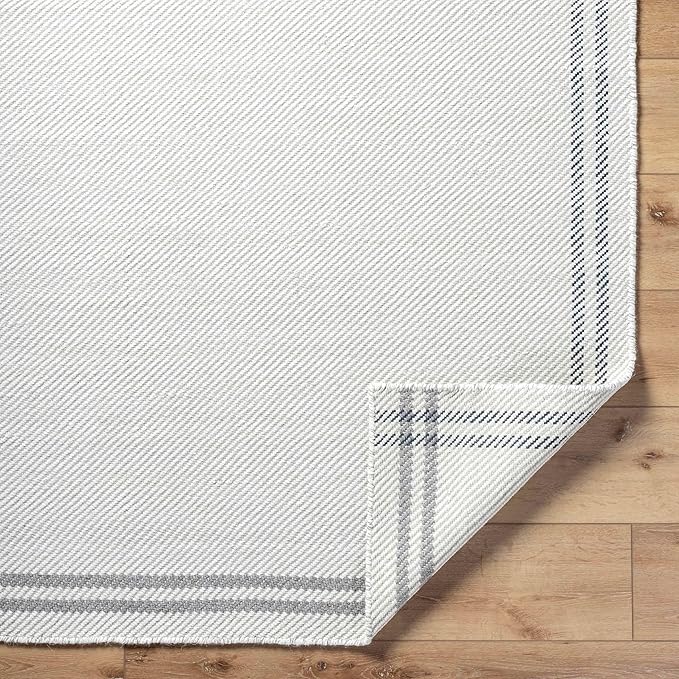 Mark&Day Wool Rugs, 9x12 Janmichael Cottage Light Silver/Charcoal Area Rug, Silver Grey Carpet for Living Room, Bedroom or Kitchen (8'10" x 12')
