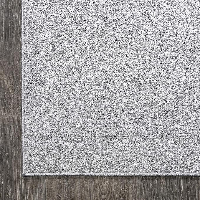 JONATHAN Y Haze Solid Low-Pile Light Gray Indoor Area Rug 5x8, Coastal,Bohemian,Minimalist,Classic, Easy-Cleaning for Living Room,Bedroom,Kitchen,Pet Friendly,Non-Shedding (SEU100K-5)