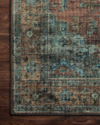 Loloi Skye Collection SKY-07 Terracotta/Sky 2'-0" x 5'-0" Accent Rug