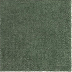 Unique Loom Davos Shag Collection Area Rug - Solid (10' Square, Sage)