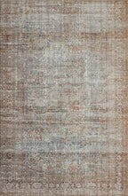Loloi Chris Loves Julia Jules Collection JUL-05 Lagoon/Brick 2'-3'' x 3'-9'', .13" Pile Height, Accent Rug