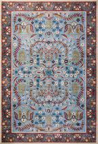 Loloi Rifle Paper Co. Canopy Collection CNP-03 Red/Blue 3'-9" x 5'-9" Accent Rug