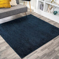 JONATHAN Y Haze Solid Low-Pile Navy 7x7 Square Indoor Area Rug, Coastal,Bohemian,Minimalist,Classic, Easy-Cleaning for Living Room,Bedroom,Kitchen,Pet Friendly,Non-Shedding (SEU100C-7SQ)
