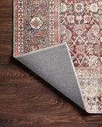 Loloi Layla Collection LAY-11 Cinnamon/Sage 5'-0" x 7'-6" .13" Thick Area Rug, Soft, Durable, Vintage Inspired, Distressed, Low Pile, Non-Shedding, Easy Clean, Printed, Living Room Rug