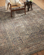 Loloi Amber Lewis Morgan Collection MOG-03 Denim/Multi 8'-3" x 11'-3" 38" Thick Area Rug feat. CloudPile, Neutral, Room Décor, Vintage Inspired, Livingroom, Bedroom, Dining Area