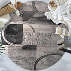 Rugshop Contemporary Abstract Circle Design Soft Area Rug 6' 6" Round Cream