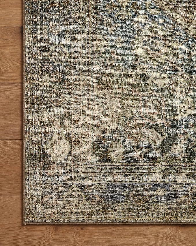Loloi Amber Lewis Morgan Collection MOG-05 Spice/Lagoon 2'-0" x 5'-0" 38" Thick Accent Rug feat. CloudPile, Neutral, Room Décor, Vintage Inspired, Livingroom, Bedroom, Dining Area