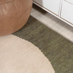 JONATHAN Y Machine Washable Green/Cream Indoor Area Rug 9X12 ft, Cirkel Minimalist Geometric Dot for Living Room, Bedroom, Kitchen, Office, Easy-Cleaning, Pet-Friendly, Non-Shedding WSH113B-9