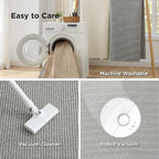 Bedsure 5x7 Faux Wool Area Rugs for Living Room, Machine Washable Carpet, Non-Slip Backing, Pet Friendly Throw Rug for Bedroom Dining Room, Gray