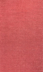 Eyely UES100E-6 Supersoft Haze Solid Low-Pile Indoor Area Rug, Coastal, Bohemian, Minimalist, Classic, Casual for Bedroom,Kitchen,Living Room,Non Shedding,Easy-Washing, Red, 6 X 9