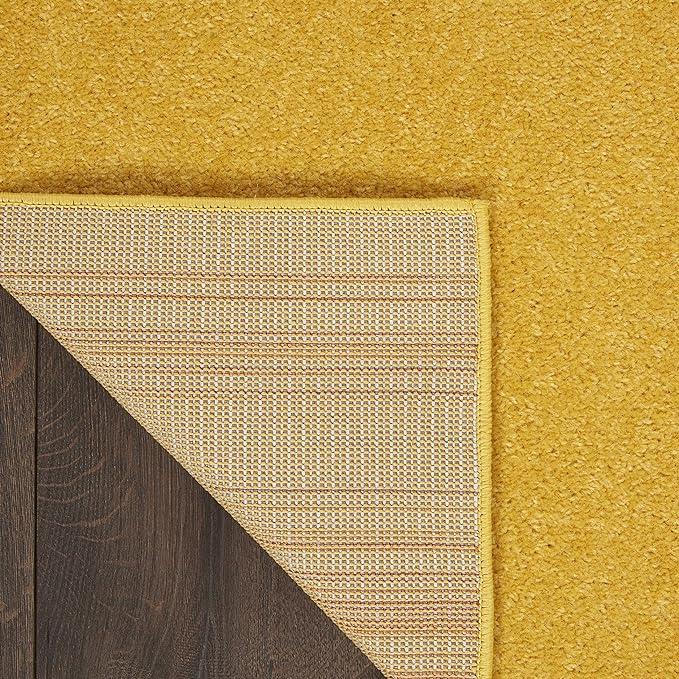 Nourison Home Nourison Essentials Yellow 3' x 5' Area Rug - Easy Clean, Non Shedding, Bed Room, Living Room, Dining Room, Kitchen (3' x 5')