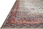 Loloi Layla Collection LAY-12 Ivory/Brick 5'-0" x 7'-6" .13" Thick Area Rug, Soft, Durable, Vintage Inspired, Distressed, Low Pile, Non-Shedding, Easy Clean, Printed, Living Room Rug