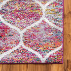 Rugs.com Lattice Frieze Collection Rug – 8' x 10' Multi Medium Rug Perfect for Living Rooms, Large Dining Rooms, Open Floorplans