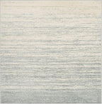 SAFAVIEH Adirondack Collection Area Rug - 7' Square, Slate & Cream, Modern Ombre Design, Non Shedding & Easy to Clean, Ideal for Living Room, Bedroom, Office, Dining Space (ADR113T)