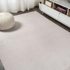 Eyely UES100G-4 Supersoft Haze Solid Low-Pile Indoor Area Rug Casual;Contemporary;Solid;Traditional, Bedroom, Kitchen, Living Room, Easy-Cleaning, Non-Shedding, 4 X 6, Beige