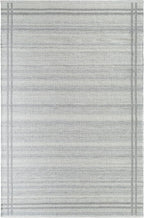 Mark&Day Wool Rugs, 4x6 Janmichael Solid and Border Gray Area Rug, Grey Ivory Carpet for Living Room, Bedroom or Kitchen (3'6" x 5'6")