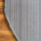 Unique Loom Solid Shag Collection Area Rug (7' 10" x 10' Oval, Light Slate Blue)