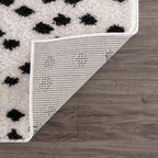 Hauteloom Cansu Living Room, Bedroom Area Rug - Plush Pile - Black - 6'7" x 9'