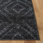 SAFAVIEH Area Rug 8x10 - Adirondack Collection - Large - Dark Grey & Grey, Geometric Trellis Pattern, Non-Shedding & Easy Cleaning, Ideal for Living Room, Bedroom, Office, Dining Space (ADR131F)