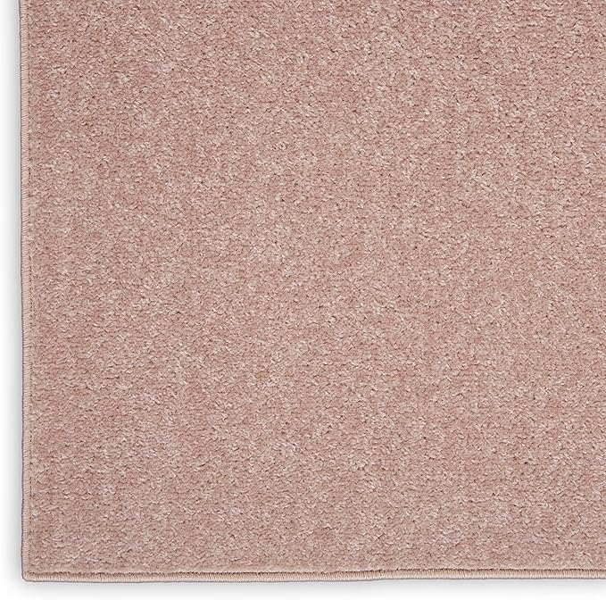 Nourison Home Nourison Essentials Pink 9' x Square Area Rug - Easy Clean, Non Shedding, Bed Room, Living Room, Dining Room, Kitchen (9' x Square)