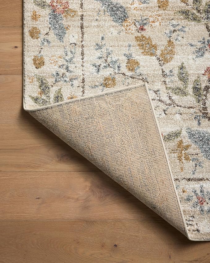 Loloi Rifle Paper Co. Laurel Collection LAU-05 Ivory 2'-8" x 4' Accent Rug