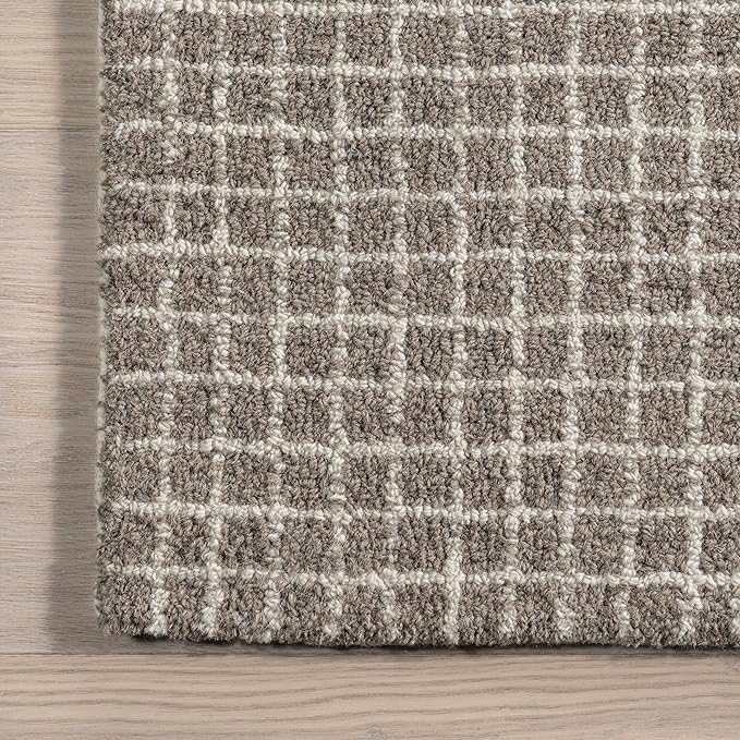 Rugs USA Melrose Grey, 6' x 9', Handmade, Wool & Cotton, Soft and Cozy, High Traffic, Stain Resistant, Easy Clean, Durable Area Rug for Bedroom, Living Room, Dining Space, Den, Entryway