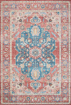 Loloi II Skye Collection SKY-05 Brick/Ocean 2'-3" x 3'-9" Accent Rug