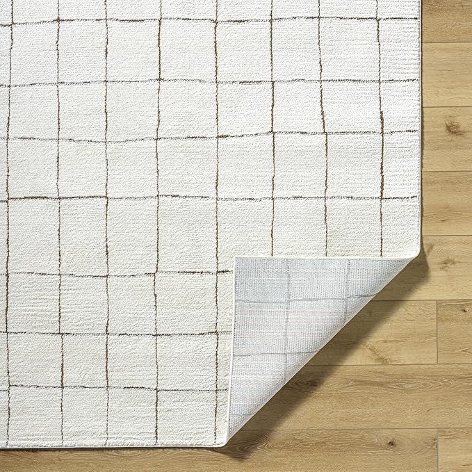 Livabliss x Our PNW Home Cascade Minimalist Area Rug, 6'7" x 9', Ivory