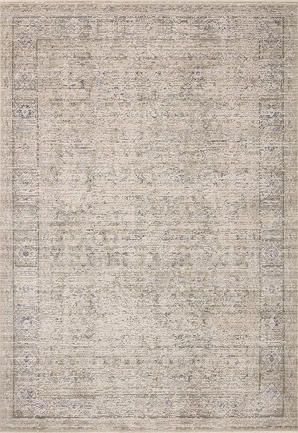 Loloi Amber Lewis Alie Collection ALE-03 Taupe/Dove 7'-10'' x 7'-10'', .13'' Pile Height, Round Area Rug