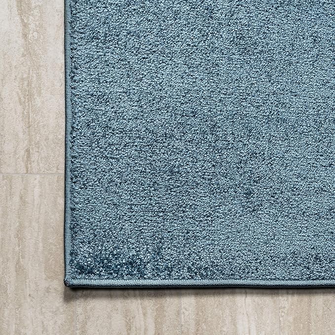 JONATHAN Y Haze Solid Low-Pile Turquoise Indoor Area Rug 6x9, Coastal,Bohemian,Minimalist,Classic, Easy-Cleaning for Living Room,Bedroom,Kitchen,Pet Friendly,Non-Shedding (SEU100H-6)