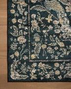 Loloi Rifle Paper Co. Laurel Collection LAU-05 Navy/Multi 2'-8" x 4' Accent Rug