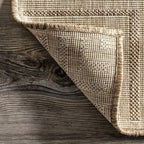 Nuloom Asha Light Brown/Ivory, 6'7" x 9', Casual, Striped Border, Soft and Cozy, High Traffic, Stain Resistant, Easy Clean, Durable Area Rug for Indoor/Outdoor Patio, Deck, Porch, Garden, Courtyard