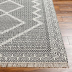 Mark&Day Wool Rugs, 5x7 Nishnabotny Cottage Dark Gray Area Rug, Grey Beige Carpet for Living Room, Bedroom or Kitchen (5' x 7'6")