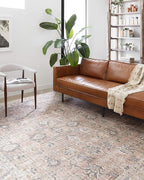 Loloi Skye Collection SKY-01 Blush/Grey 2'-6" x 12'-0" Runner Rug