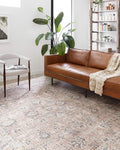 Loloi Skye Collection SKY-01 Blush/Grey 6'-0" x 6'-0" Round Area Rug