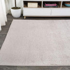 Eyely UES100G-4 Supersoft Haze Solid Low-Pile Indoor Area Rug Casual;Contemporary;Solid;Traditional, Bedroom, Kitchen, Living Room, Easy-Cleaning, Non-Shedding, 4 X 6, Beige
