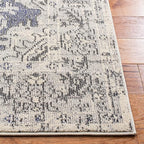 SAFAVIEH Monaco Collection Area Rug - 8' x 10', Ivory & Grey, Boho Chic Medallion Distressed Design, Non-Shedding & Easy Care, Ideal for High Traffic Areas in Living Room, Bedroom (MNC243B)