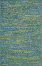 Nourison Home Nourison Essentials Blue Green 2' x 4' Area Rug - Easy Clean, Non Shedding, Bed Room, Living Room, Dining Room, Kitchen (2' x 4')