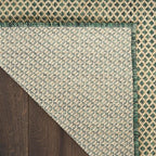 Nourison Home Courtyard Green 4' x 6' Area Rug - Easy Clean, Non Shedding, Bed Room, Living Room, Dining Room, Kitchen (4' x 6')