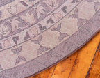 Unique Loom Taftan Collection Border Geometric Tribal Inspired Design Area Rug (8' 0 x 8' 0 Round, Brown/ Tan)